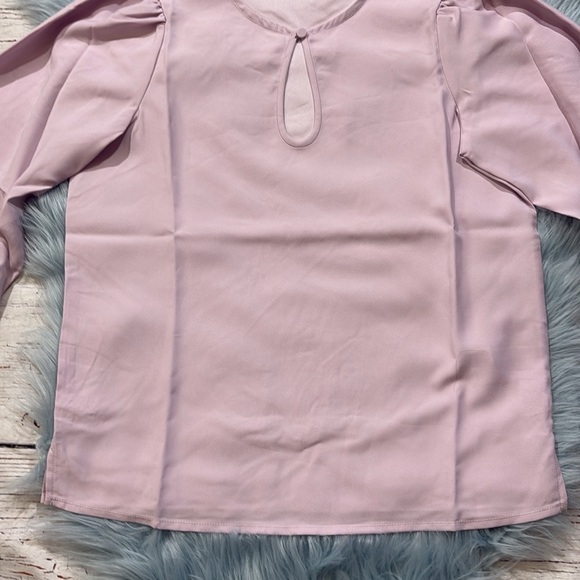 NWT J. CREW Puff-Sleeve Satin-Back Crepe Top in Lavender sz XSP - Picture 6 of 9